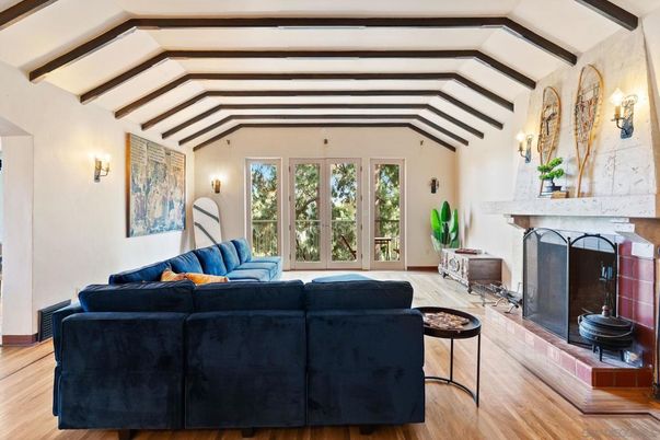 Fireplace, Interior, Living room, Wood Texture Flooring