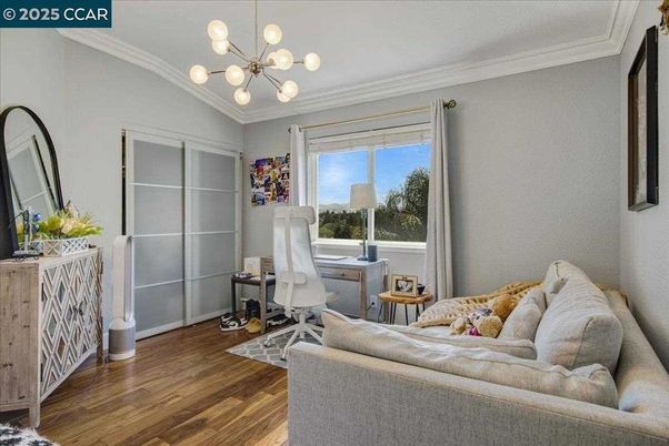 Home Office, Interior, Pendant Lights, Wood Texture Flooring