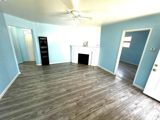 Empty room, Fireplace, Interior, Wood Texture Flooring