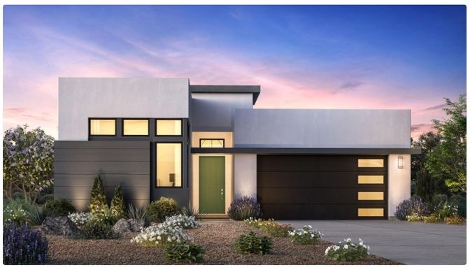Attached, Exterior, Facade, Modern
