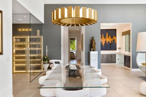 Dining room, Interior, Pendant Lights, Recessed Lighting