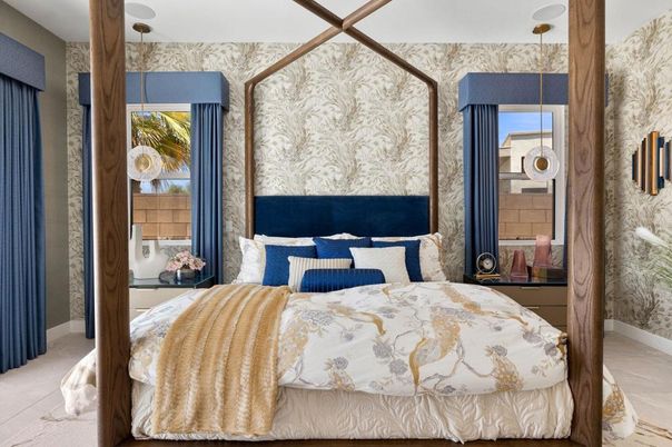 Bedroom, Interior, Pendant Lights