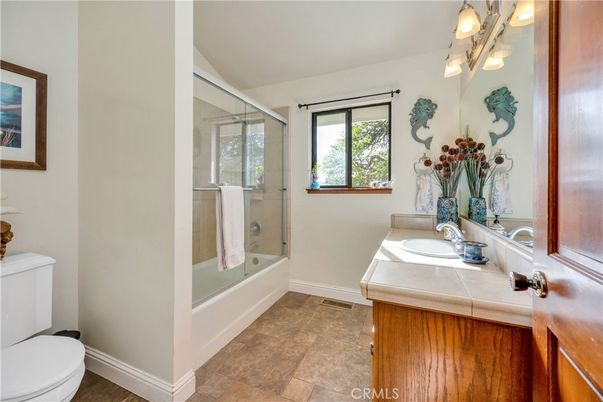 Bathroom, Glass Shower, Interior, Tile Countertops