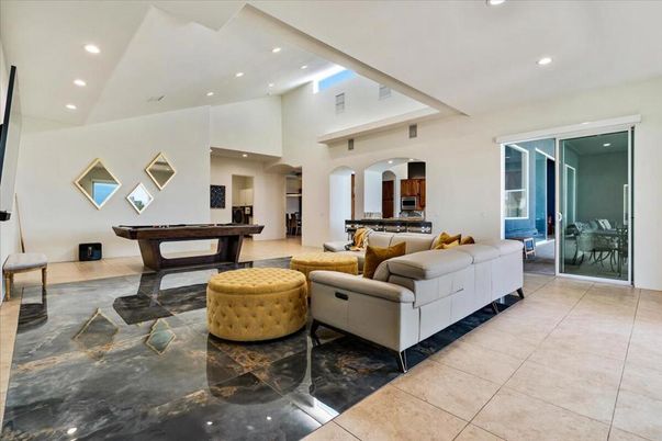 Billiard Table, Game Room, Interior, Living room, Recessed Lighting