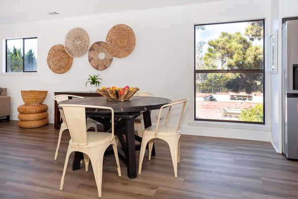 Dining room, Interior, Wood Texture Flooring