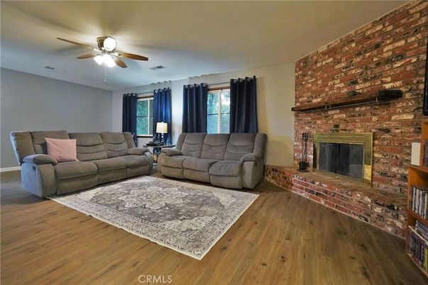 Fireplace, Interior, Living room, Stone Walls, Wood Texture Flooring