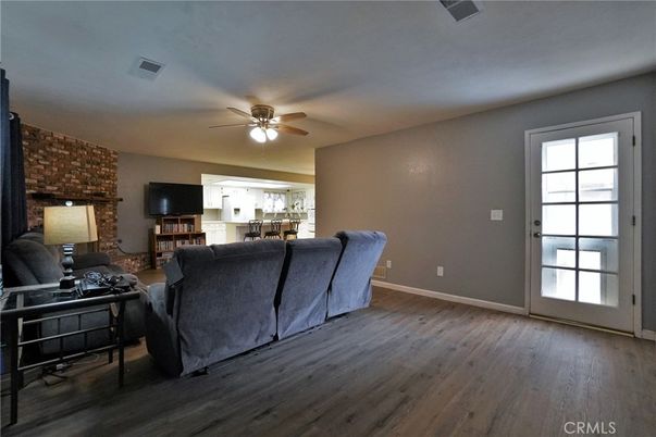 Dining room, Interior, Living room, Stone Walls, Wood Texture Flooring