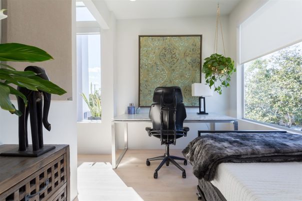 Bedroom, Home Office, Interior, Wood Texture Flooring