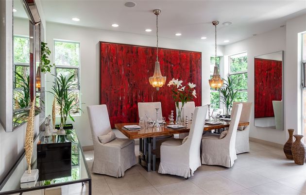 Dining room, Interior, Pendant Lights, Recessed Lighting