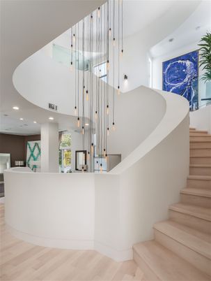 Interior, Pendant Lights, Recessed Lighting, Wood Texture Flooring