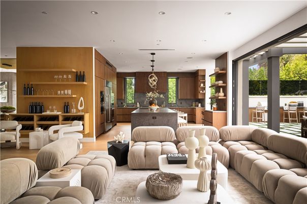 Dining room, Interior, Kitchen, Living room, Pendant Lights, Recessed Lighting, Wood Texture Flooring