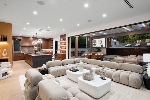 Dining room, Interior, Kitchen, Living room, Pendant Lights, Recessed Lighting, Wood Texture Flooring