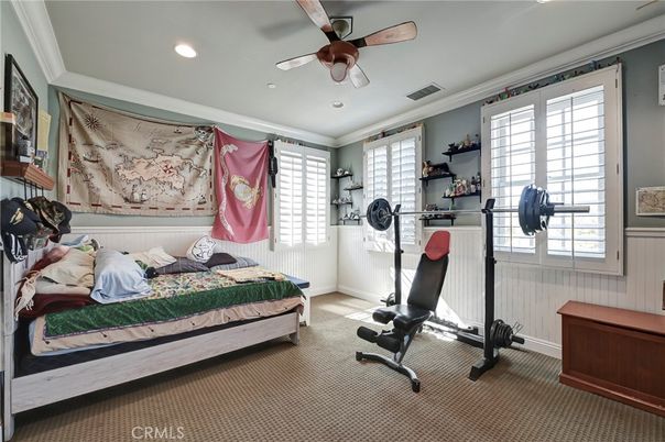 Bedroom, Fitness Equipment, Interior, Recessed Lighting