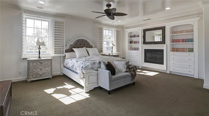 Bedroom, Fireplace, Interior, Recessed Lighting