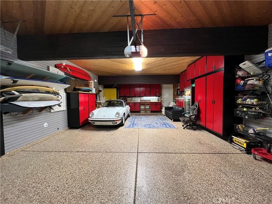 Garage, Interior, Wooden Ceilings