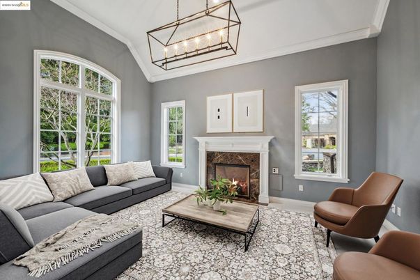 Fireplace, Interior, Living room, Pendant Lights