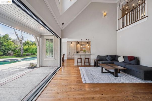 Interior, Living room, Pendant Lights, Wood Texture Flooring