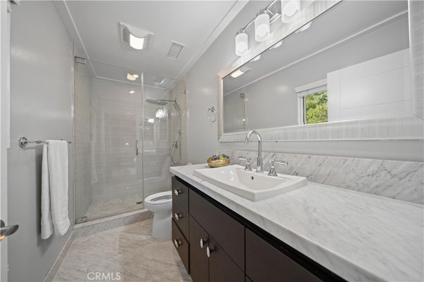Bathroom, Glass Shower, Interior, Marble Walls