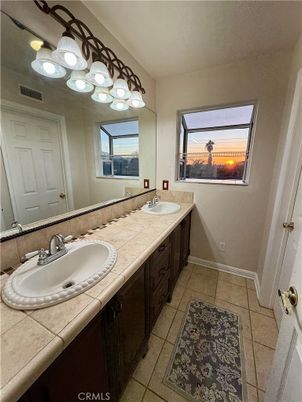 Bathroom, Dual Sink Vanities, Interior, Tile Countertops