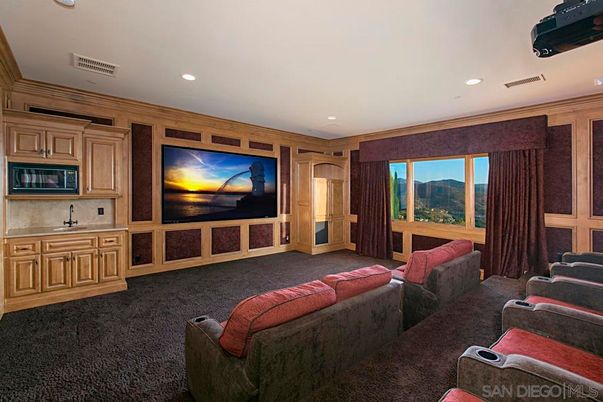 Home Theatre Room, Interior, Projection Screen, Recessed Lighting, Theatre Room