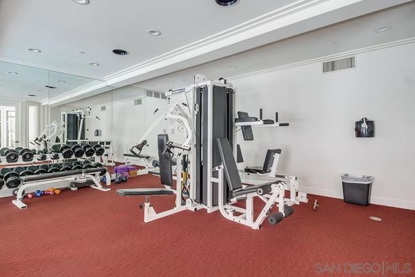 Fitness Equipment, Gym, Interior, Recessed Lighting