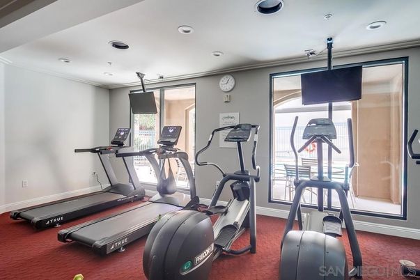 Fitness Equipment, Gym, Interior, Recessed Lighting