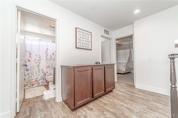 Bathroom, Interior, Recessed Lighting, Wood Texture Flooring