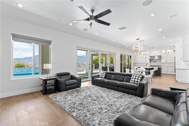 Dining room, Interior, Kitchen, Living room, Pendant Lights, Recessed Lighting, Wood Texture Flooring