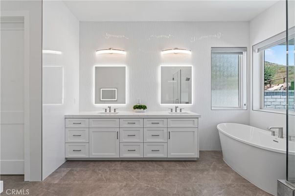 Bathroom, Dual Sink Vanities, Free Standing Baths, Interior