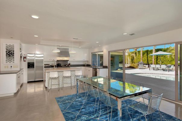 Dining room, Interior, Kitchen, Pendant Lights, Recessed Lighting, Stainless Steel Appliances