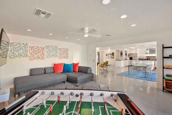 Dining room, Interior, Kitchen, Living room, Recessed Lighting, Stainless Steel Appliances