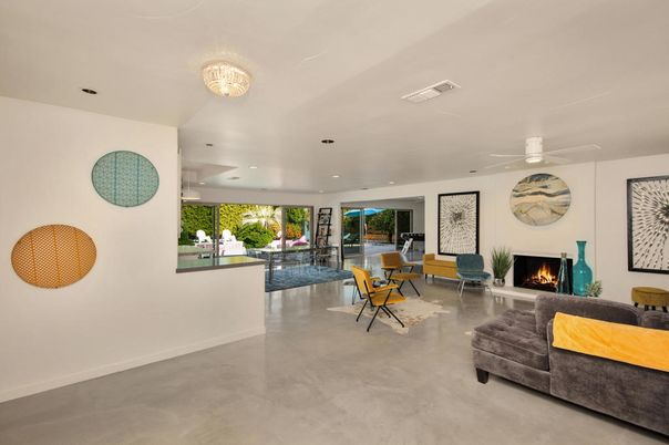 Fireplace, Interior, Living room, Recessed Lighting