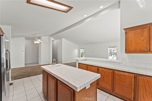Interior, Kitchen, Recessed Lighting, Tile Countertops