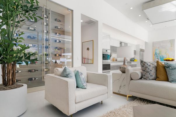 Interior, Kitchen, Living room, Recessed Lighting, Stainless Steel Appliances