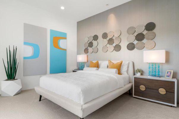 Bedroom, Interior, Recessed Lighting