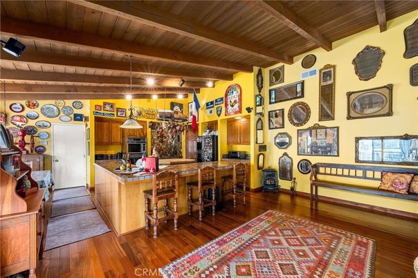 Interior, Kitchen, Pendant Lights, Wooden Beams, Wooden Ceilings, Wood Texture Flooring