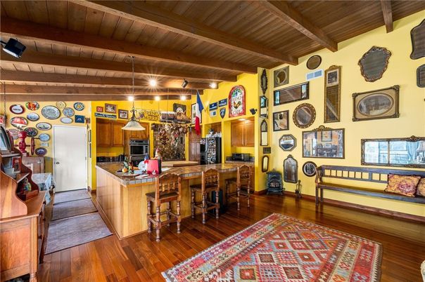 Interior, Kitchen, Pendant Lights, Wooden Beams, Wooden Ceilings, Wood Texture Flooring