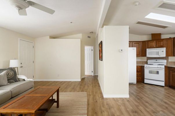 Interior, Kitchen, Living room, Wood Texture Flooring