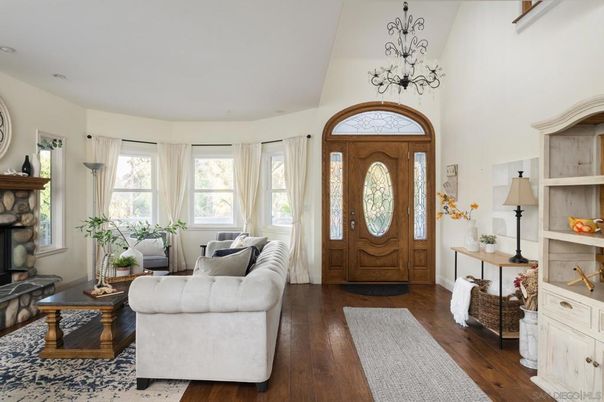 Fireplace, Interior, Pendant Lights, Wood Texture Flooring