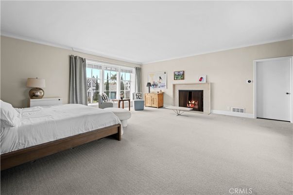 Bedroom, Fireplace, Interior