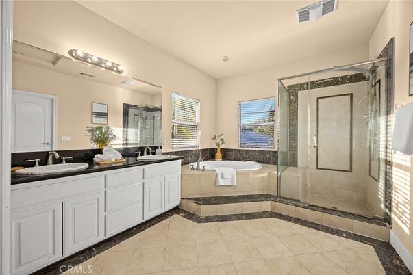 Bathroom, Dual Sink Vanities, Glass Shower, Interior