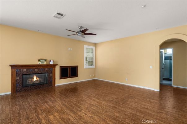 Empty room, Fireplace, Interior, Wood Texture Flooring