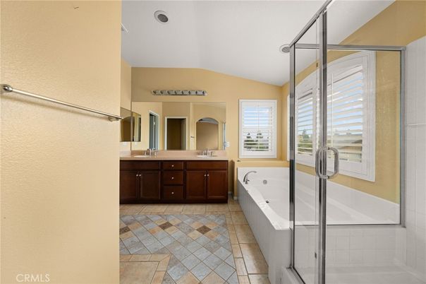 Bathroom, Dual Sink Vanities, Glass Shower, Interior