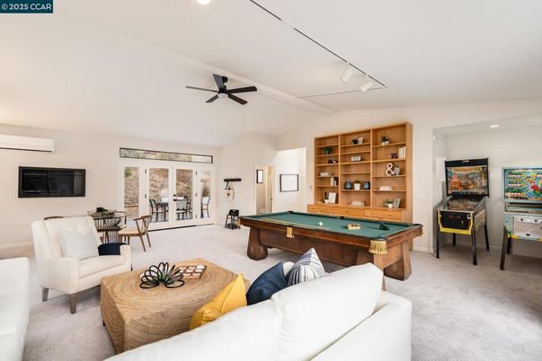 Billiard Table, Game Room, Interior, Living room, Recessed Lighting