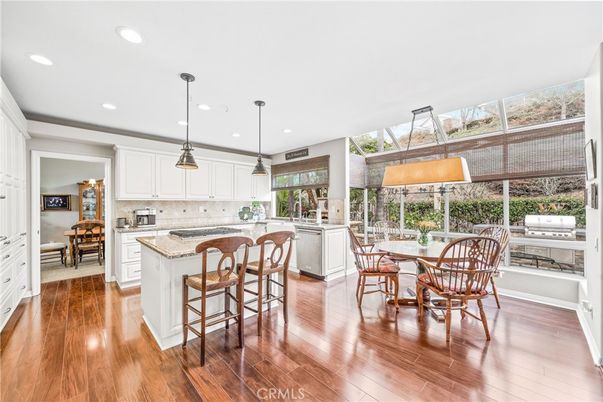 Dining room, Glass Ceilings, Interior, Kitchen, Pendant Lights, Recessed Lighting, Sun Room, Wood Texture Flooring