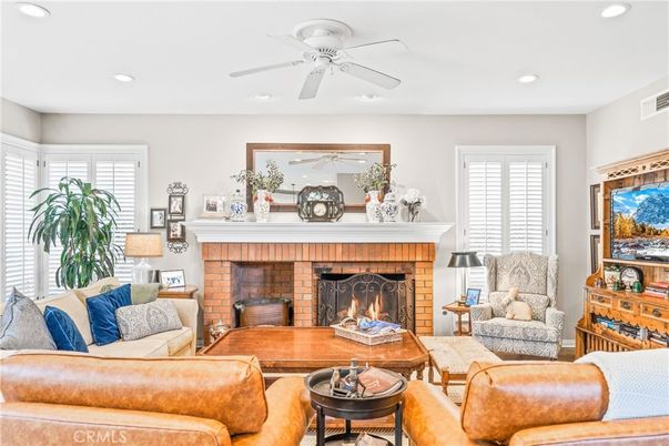 Fireplace, Interior, Living room, Recessed Lighting