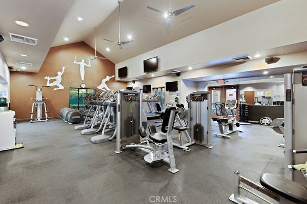 Fitness Equipment, Gym, Interior, Recessed Lighting