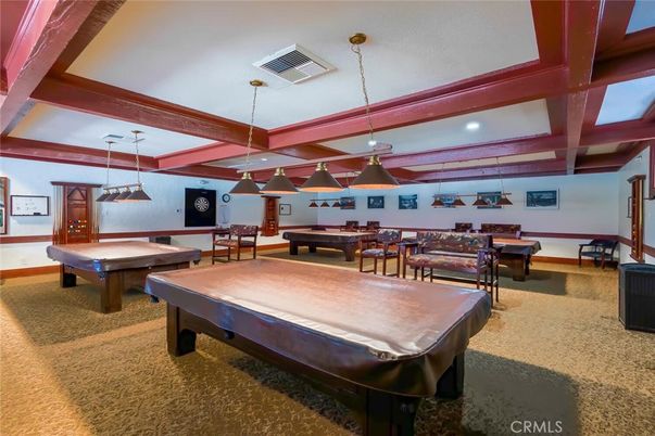 Billiard Table, Game Room, Interior, Pendant Lights, Recessed Lighting