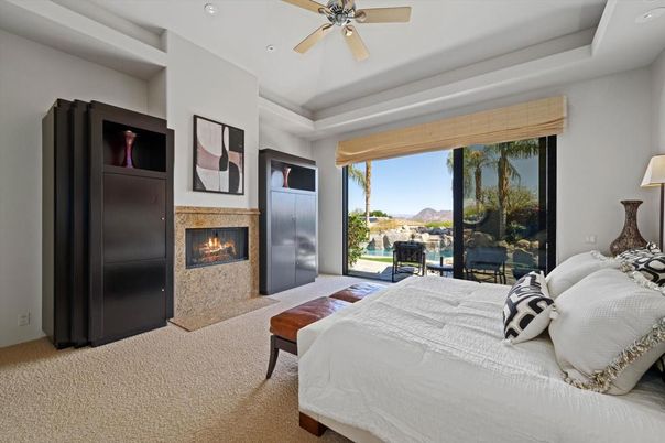 Bedroom, Fireplace, Interior, Recessed Lighting