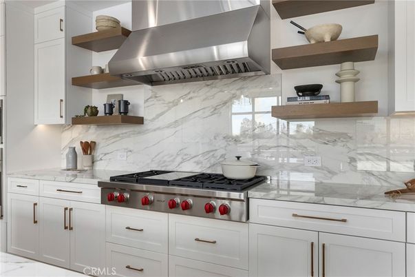Interior, Kitchen, Marble Walls, Stainless Steel Appliances